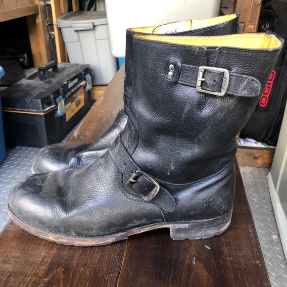 Frye mens Rogan Engineer boot black - Picture 5 of 5